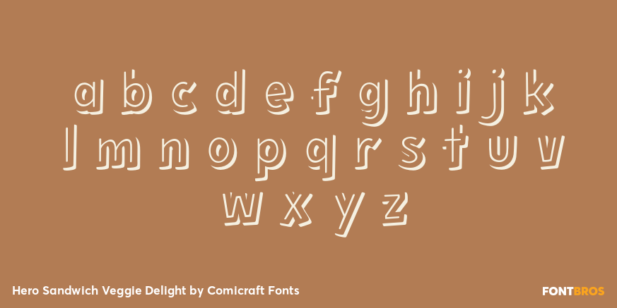 Hero Sandwich Veggie Delight Font Poster #3