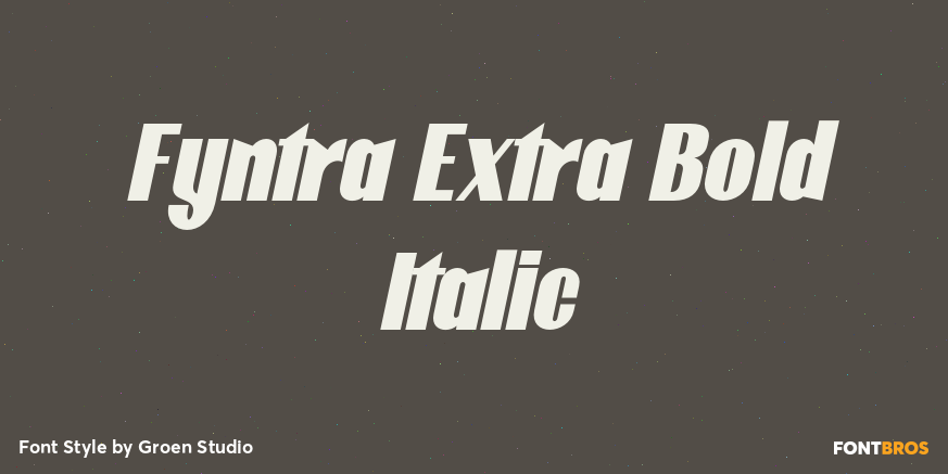 Fyntra Extra Bold Italic Font Poster #1