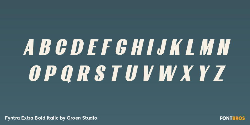 Fyntra Extra Bold Italic Font Poster #2