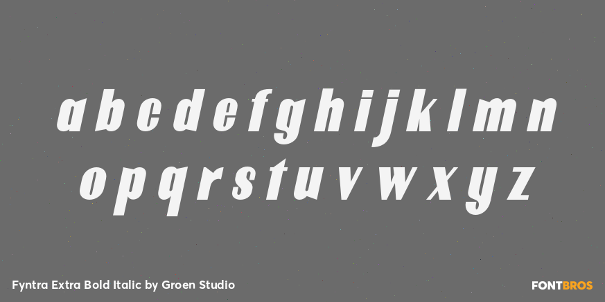 Fyntra Extra Bold Italic Font Poster #3