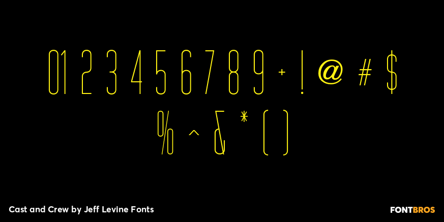 Cast and Crew Font Poster #4