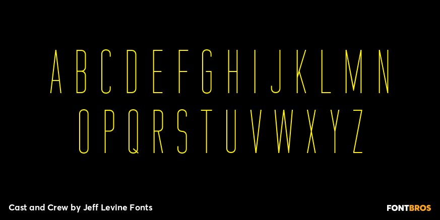 Cast and Crew Font Poster #2