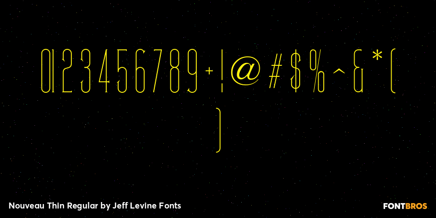 Nouveau Thin Regular Font Poster #1
