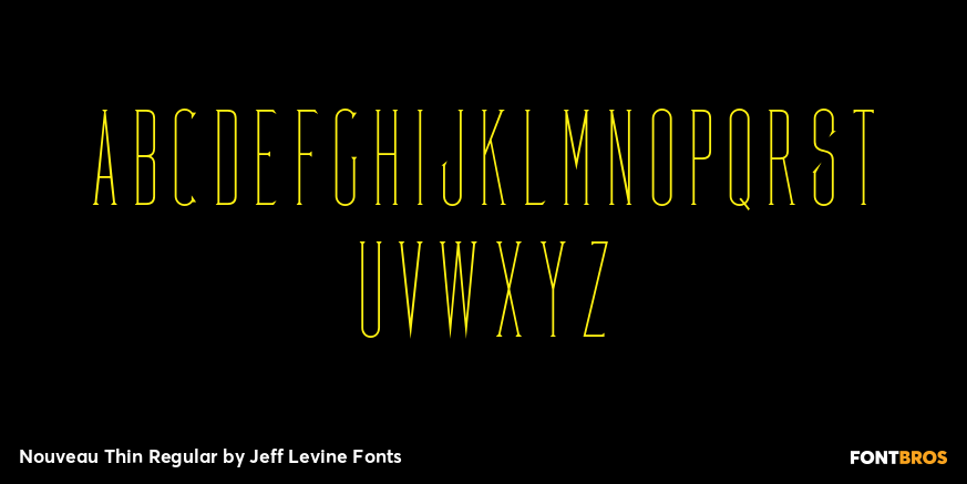 Nouveau Thin Regular Font Poster #1