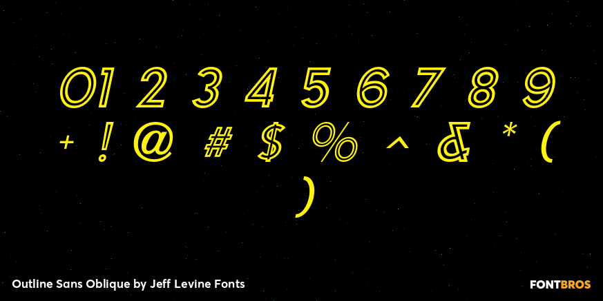 Outline Sans Oblique Font Poster #4