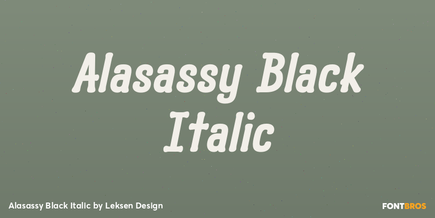 Alasassy Black Italic Poster