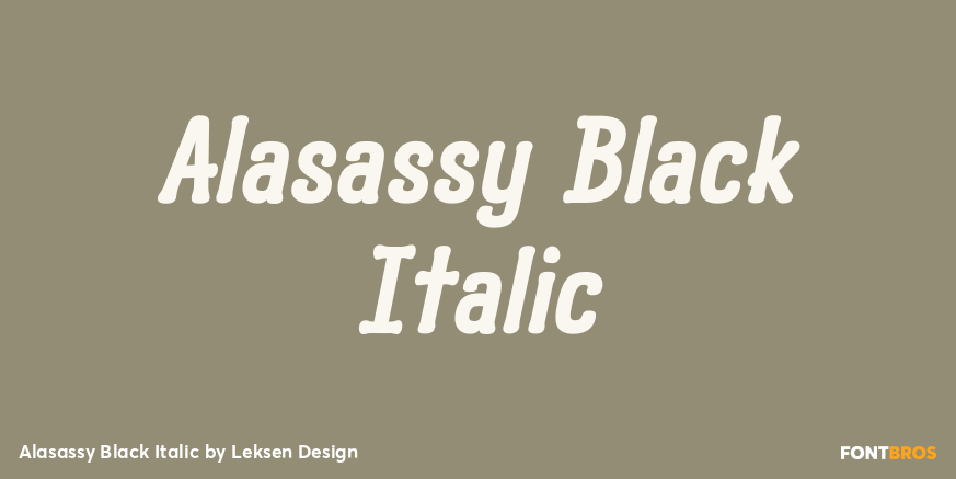 Alasassy Black Italic Poster