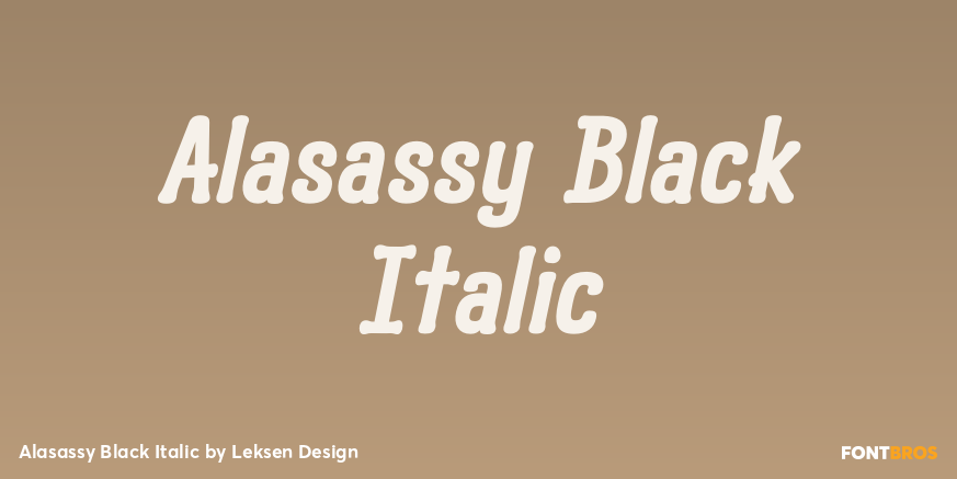 Alasassy Black Italic Poster