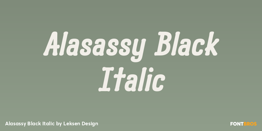 Alasassy Black Italic Poster