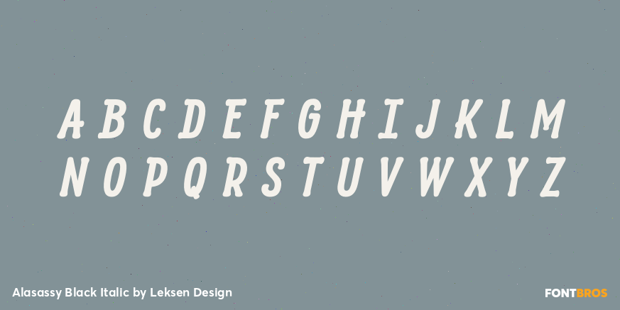 Alasassy Black Italic Font Poster #2