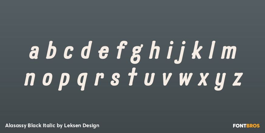 Alasassy Black Italic Font Poster #3