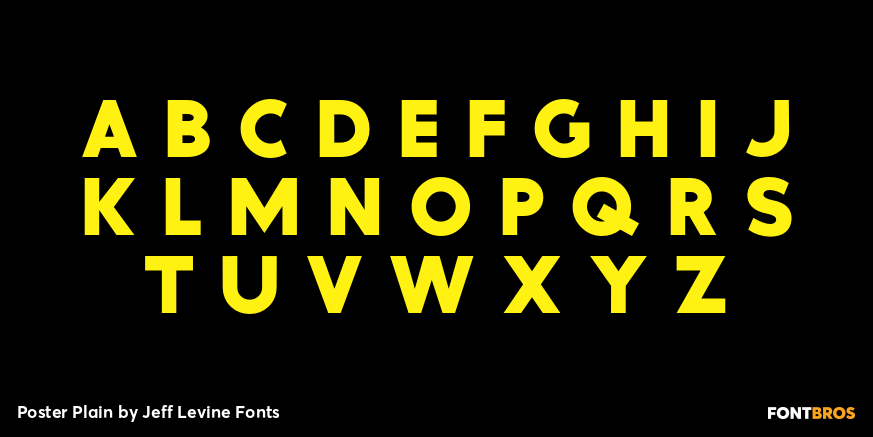 Poster Plain Font Poster #3