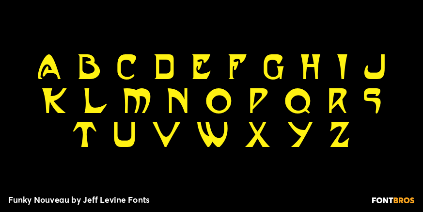 Funky Nouveau Font Poster #3