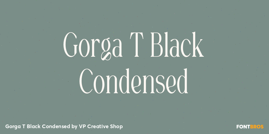 Gorga T Black Condensed Font Poster #1