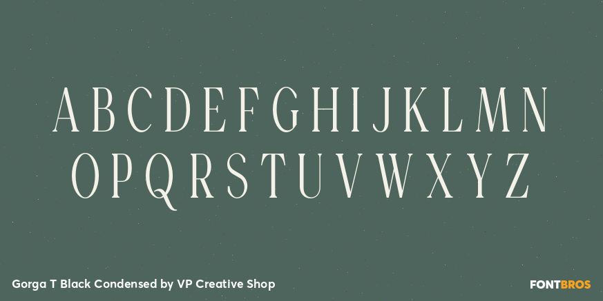 Gorga T Black Condensed Font Poster #2