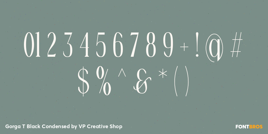 Gorga T Black Condensed Font Poster #4