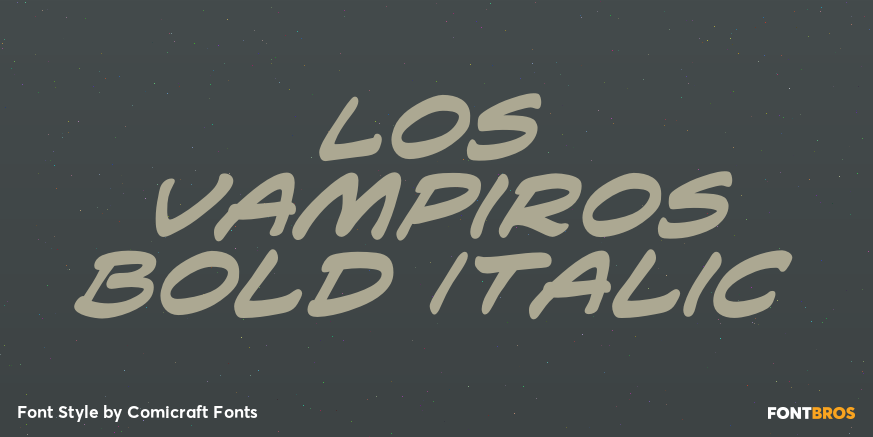 Los Vampiros Bold Italic Poster
