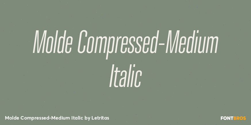 Molde Compressed-Medium Italic Font Poster #1