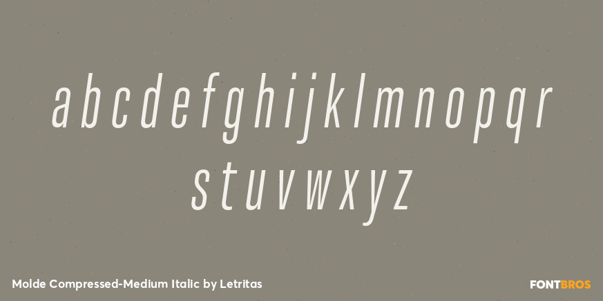 Molde Compressed-Medium Italic Font Poster #3