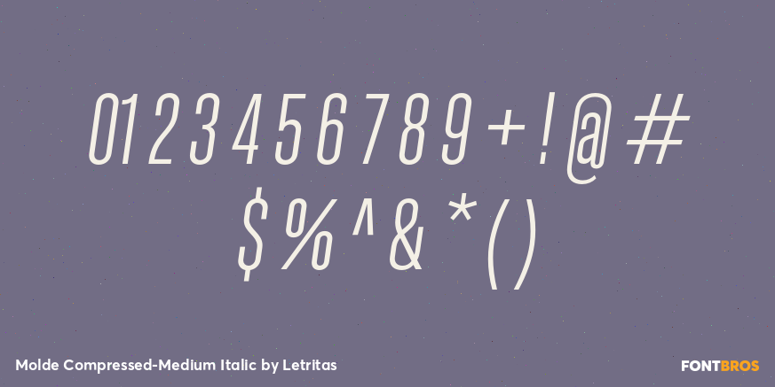 Molde Compressed-Medium Italic Font Poster #4