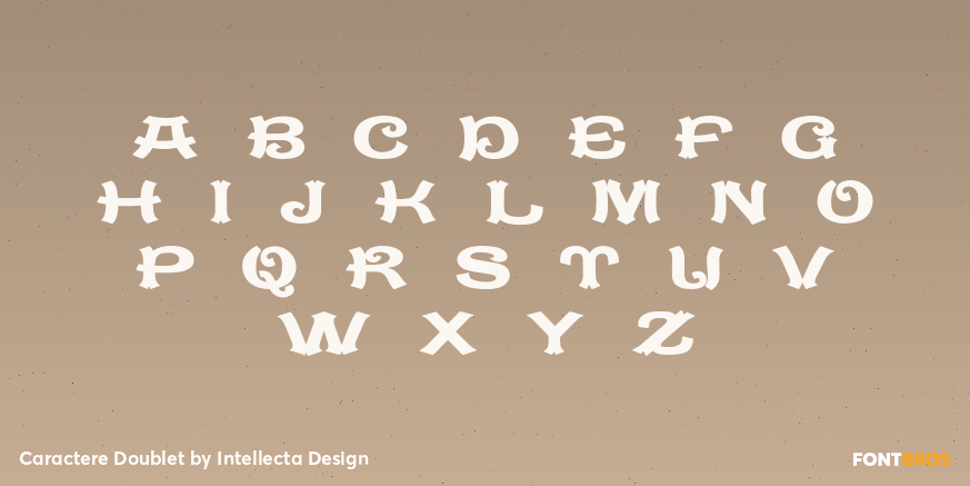 Caractere Doublet Font Poster #2