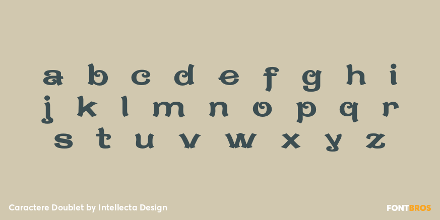 Caractere Doublet Font Poster #3