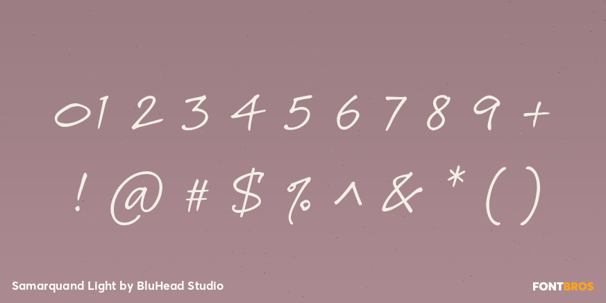 Samarquand Light Font Poster #4