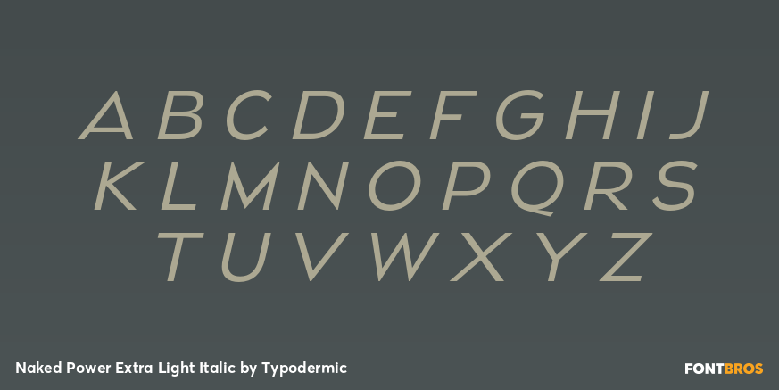 Naked Power Extra Light Italic Font Poster #2