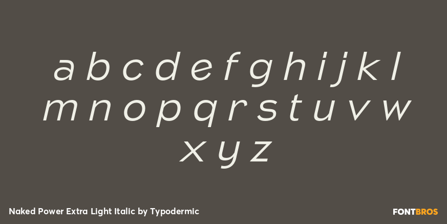 Naked Power Extra Light Italic Font Poster #3