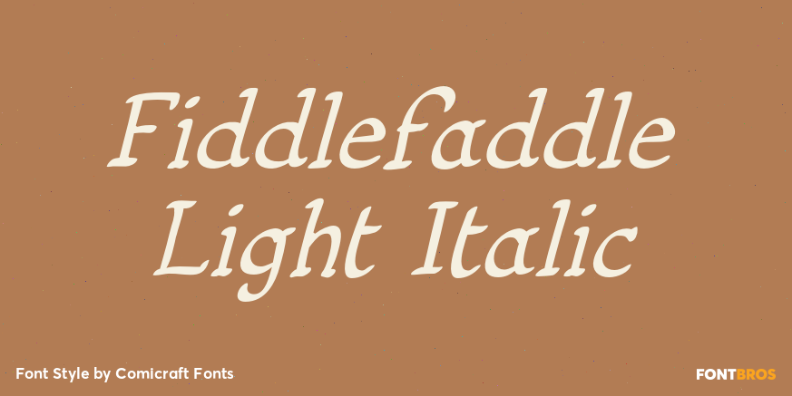 Fiddlefaddle Light Italic Poster