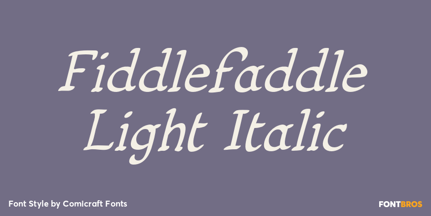 Fiddlefaddle Light Italic Poster