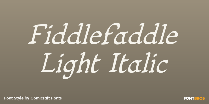 Fiddlefaddle Light Italic Poster