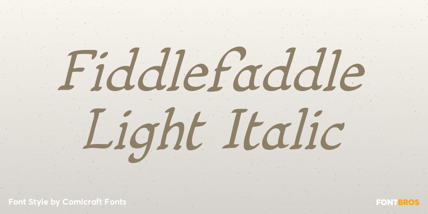 Fiddlefaddle Light Italic Poster