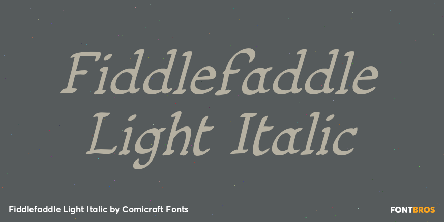 Fiddlefaddle Light Italic Poster