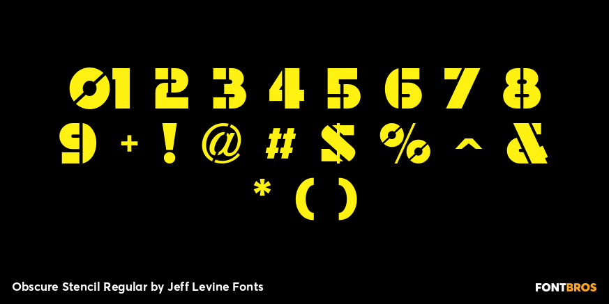 Obscure Stencil Regular Font Poster #4