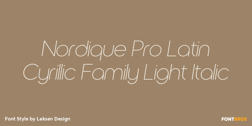 Nordique Pro Latin Cyrillic Family Light Italic Poster