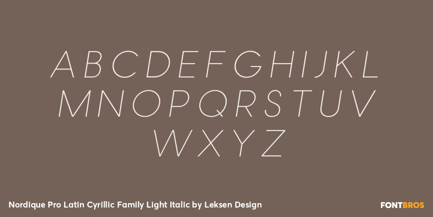 Nordique Pro Latin Cyrillic Family Light Italic Font Poster #2