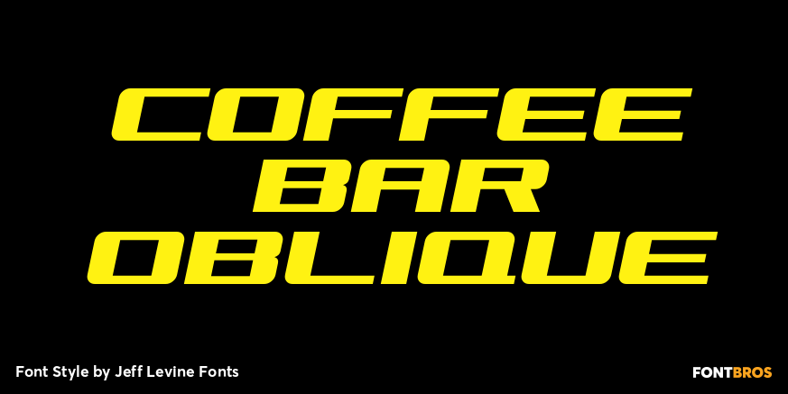 Coffee Bar Oblique Font Poster #1