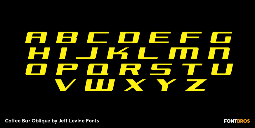 Coffee Bar Oblique Font Poster #3