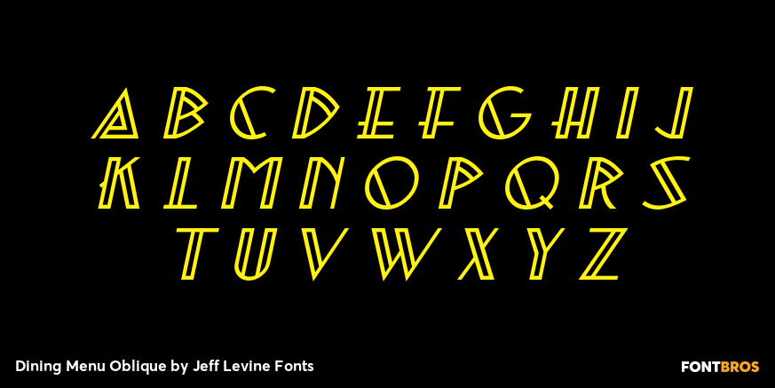 Dining Menu Oblique Font Poster #2