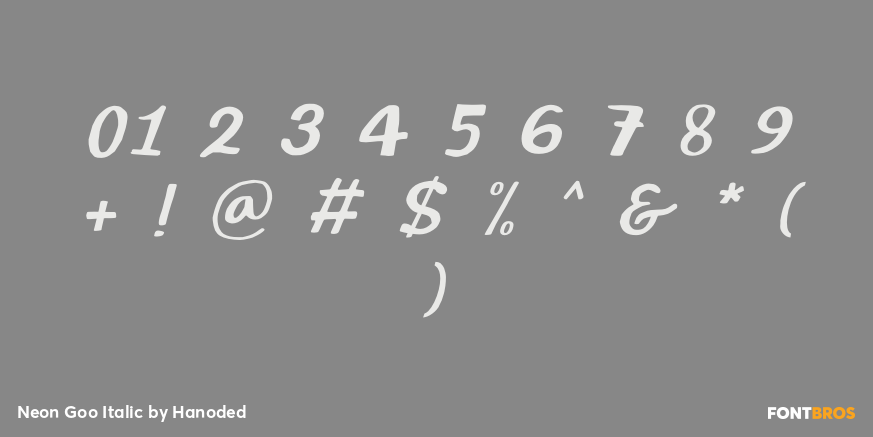 Neon Goo Italic Font Poster #4