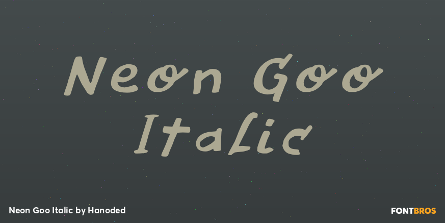Neon Goo Italic Font Poster #1