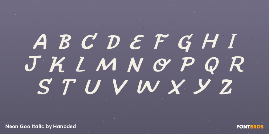 Neon Goo Italic Font Poster #2