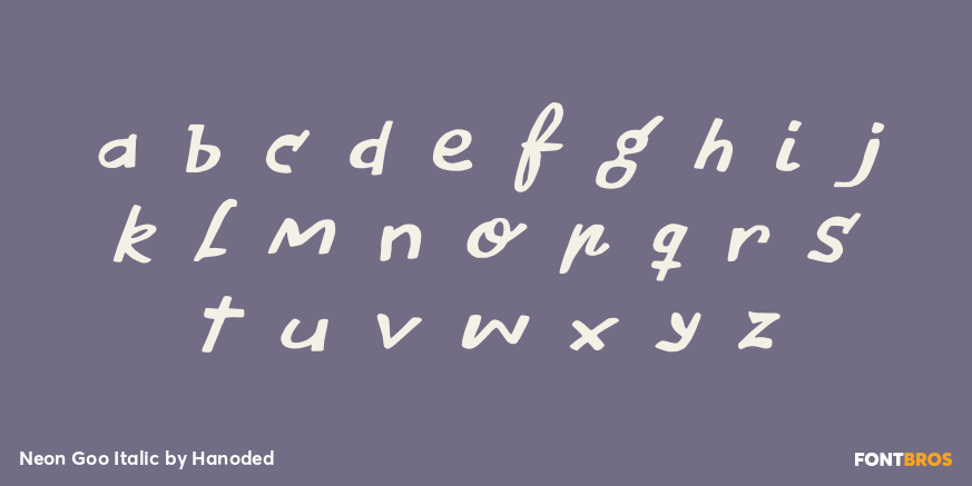 Neon Goo Italic Font Poster #3