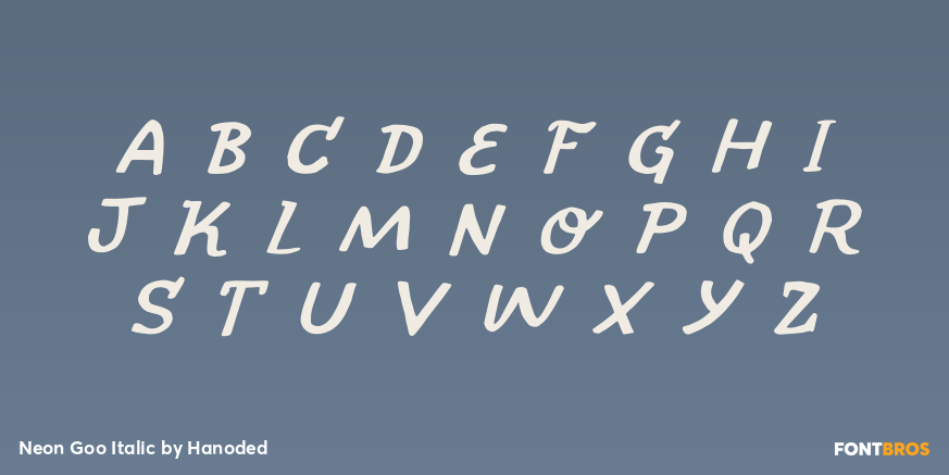 Neon Goo Italic Font Poster #2