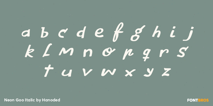 Neon Goo Italic Font Poster #3