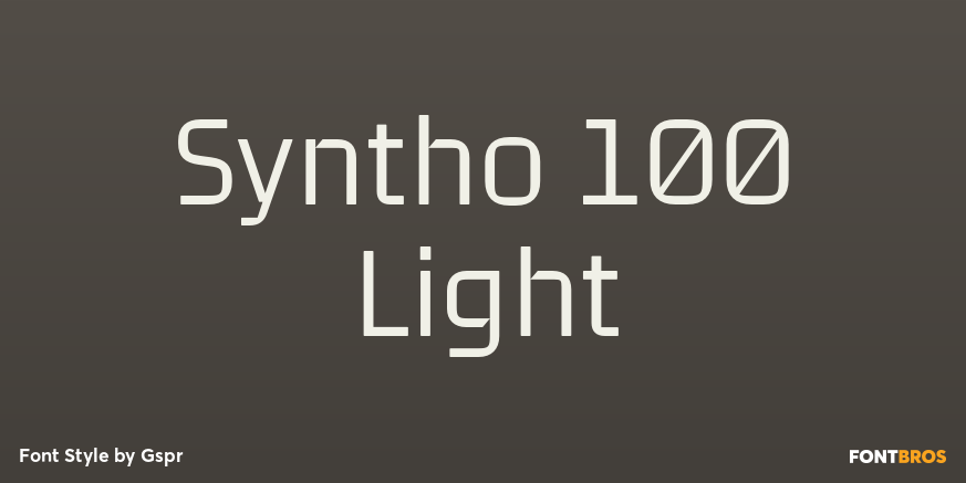 Syntho 100 Light Font Poster #1