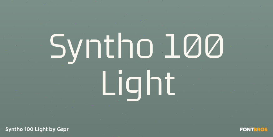 Syntho 100 Light Font Poster #1