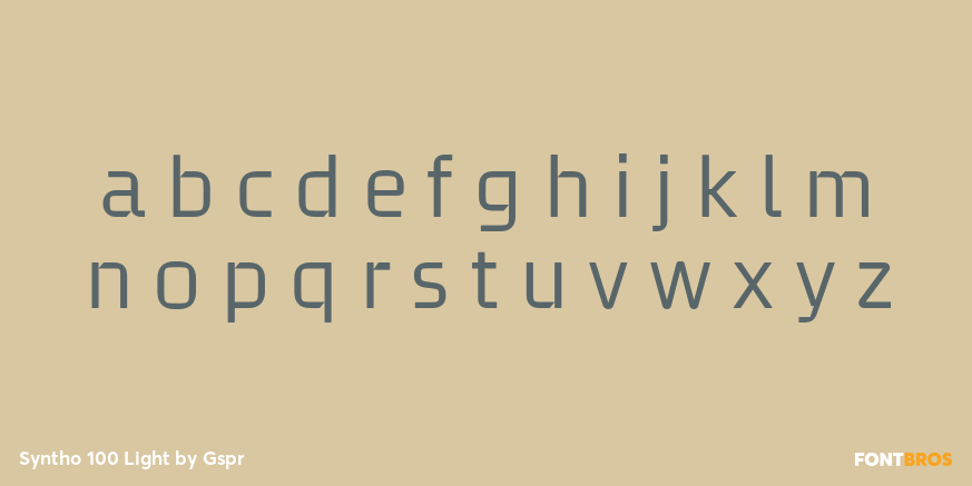 Syntho 100 Light Font Poster #1
