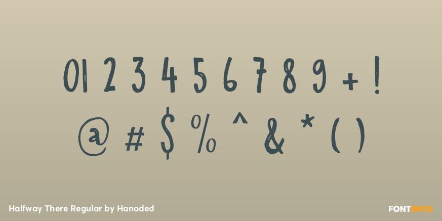 Halfway There Regular Font Poster #1